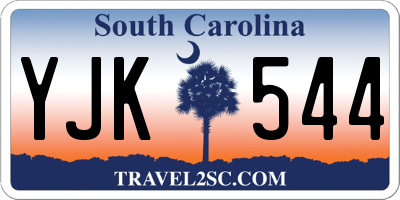 SC license plate YJK544