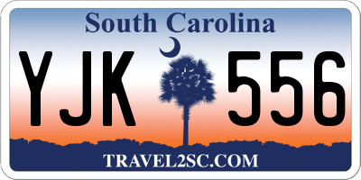 SC license plate YJK556