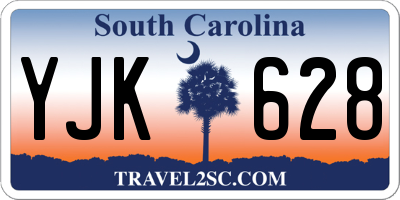 SC license plate YJK628
