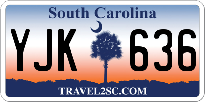 SC license plate YJK636
