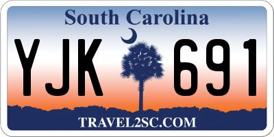 SC license plate YJK691