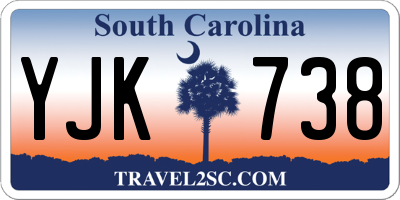 SC license plate YJK738
