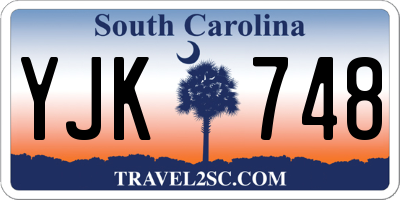 SC license plate YJK748