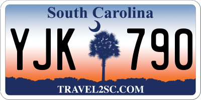 SC license plate YJK790