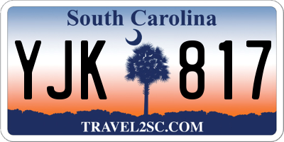 SC license plate YJK817