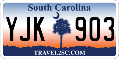 SC license plate YJK903