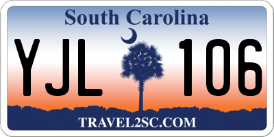 SC license plate YJL106
