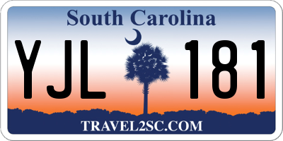 SC license plate YJL181