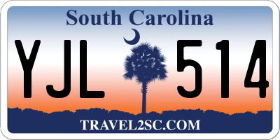 SC license plate YJL514