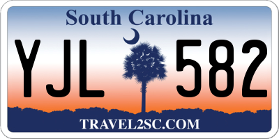 SC license plate YJL582