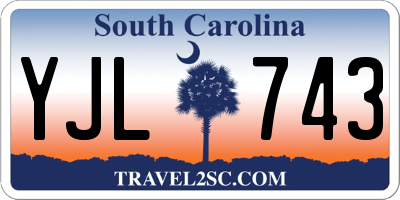 SC license plate YJL743
