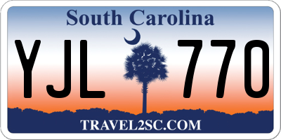 SC license plate YJL770