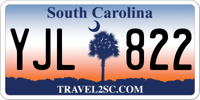 SC license plate YJL822