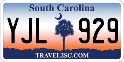 SC license plate YJL929