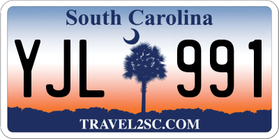 SC license plate YJL991