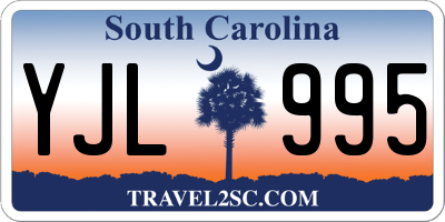 SC license plate YJL995