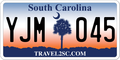 SC license plate YJM045