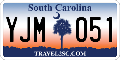 SC license plate YJM051