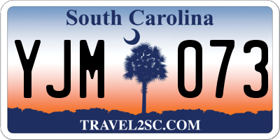 SC license plate YJM073