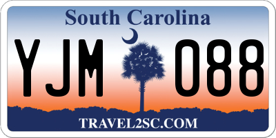SC license plate YJM088