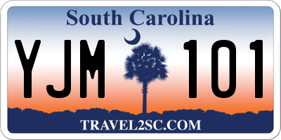 SC license plate YJM101