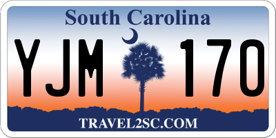 SC license plate YJM170