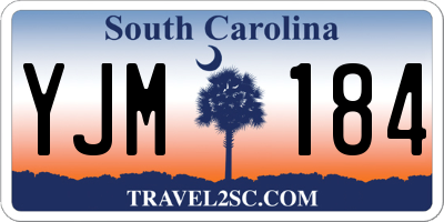 SC license plate YJM184