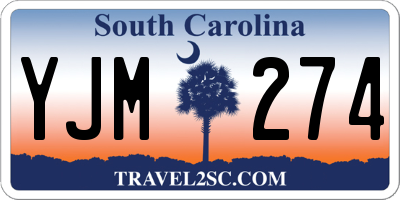SC license plate YJM274