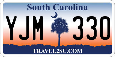 SC license plate YJM330