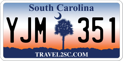 SC license plate YJM351