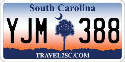 SC license plate YJM388