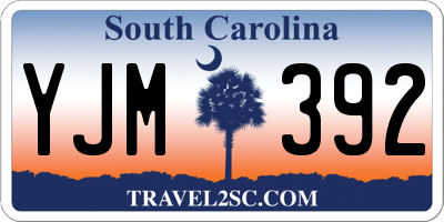 SC license plate YJM392