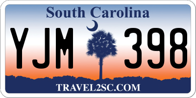 SC license plate YJM398