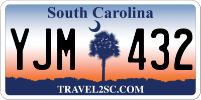 SC license plate YJM432