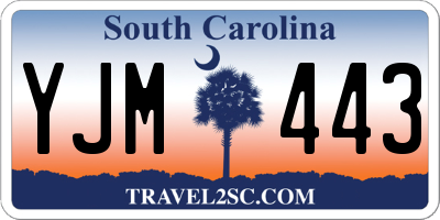 SC license plate YJM443