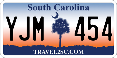 SC license plate YJM454