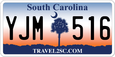 SC license plate YJM516