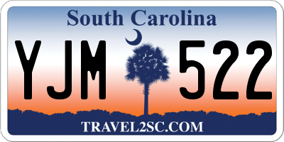 SC license plate YJM522