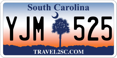 SC license plate YJM525