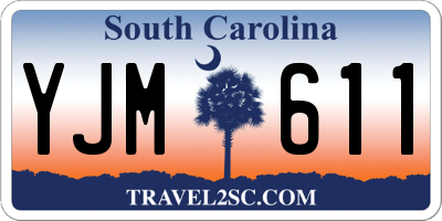 SC license plate YJM611