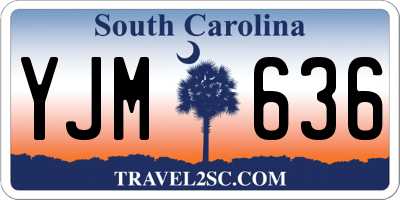 SC license plate YJM636
