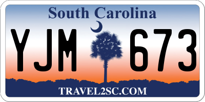 SC license plate YJM673