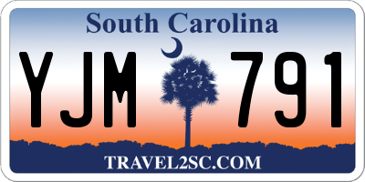 SC license plate YJM791