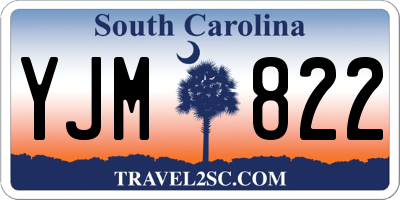 SC license plate YJM822