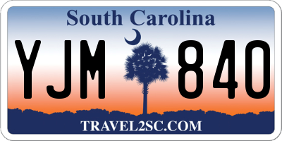 SC license plate YJM840