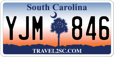SC license plate YJM846