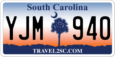 SC license plate YJM940