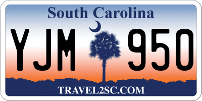 SC license plate YJM950