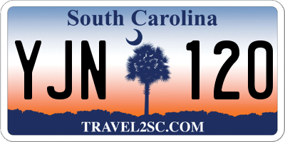 SC license plate YJN120