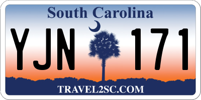 SC license plate YJN171